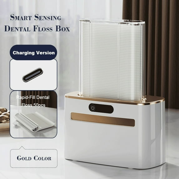 Automatic Intelligent Sensor Floss Box - Touchless Floss Stick Storage Dispenser, Hygienic Flosser Box for Home, Restaurant, Hotel, Easy-to-Use Dental Floss Storage Container