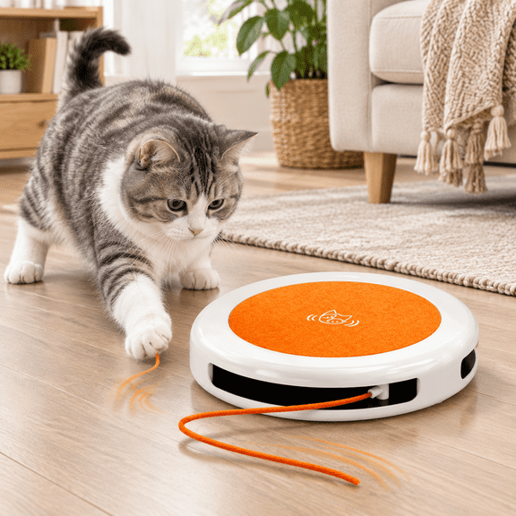 Automatic Interactive Cat String for Indoor Cats, 10.04 x 10 x 2.24 Inches