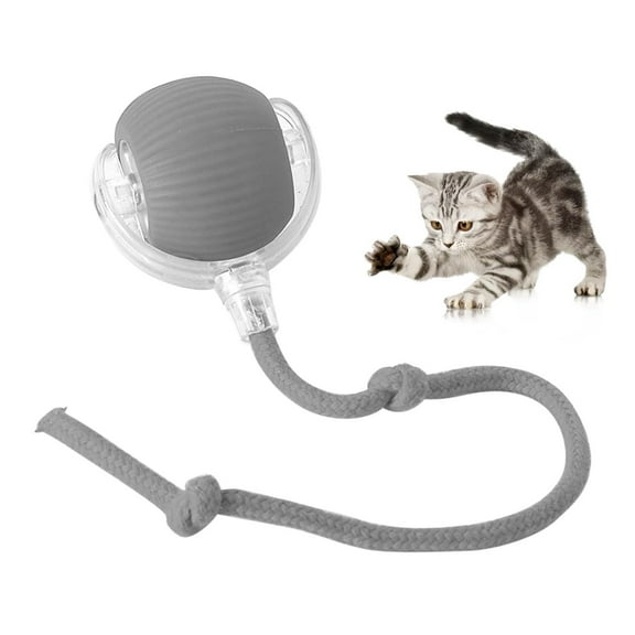 Automatic Interactive Cat Toy Ball - Rolling & Chewable Smart Ball for Active Cats, Fun Exercise Toy with Motion Sensor for Playtime, Mental Stimulation & Training (Gray)