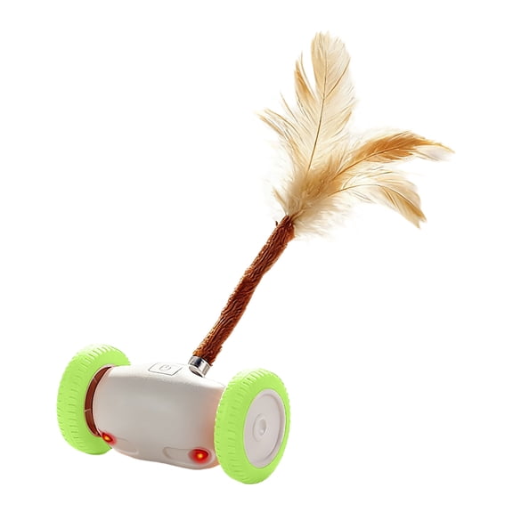 Automatic Interactive Cat Toy Fluttering Rechargeable Teaser Wand 180 Degree Motion LED Light Indoor Exercise ABS
