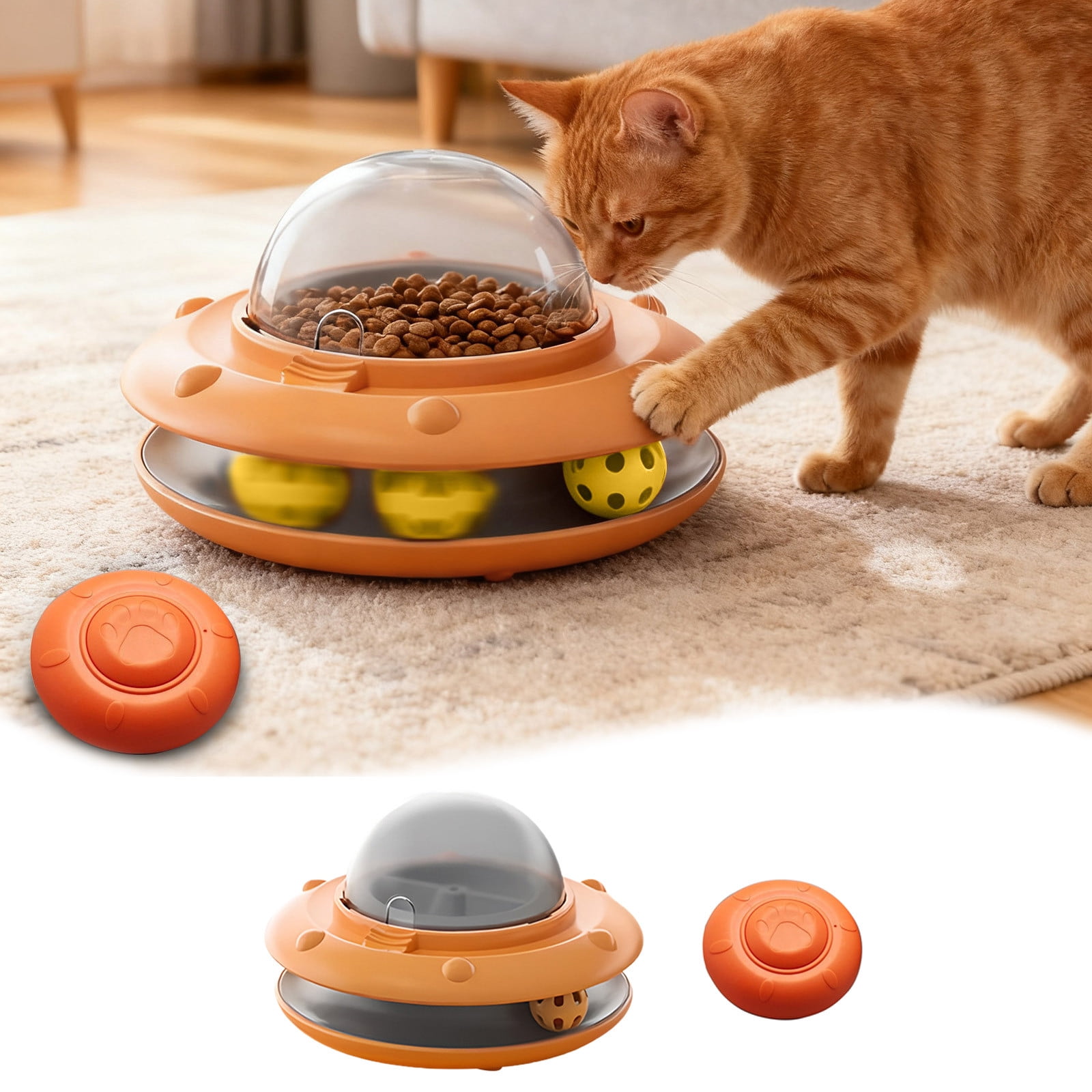 Automatic Interactive Dog Puzzle Toy Feeder with Remote Control Rechargeable Electronic Track for Pet IQ Training and Mental Stimulation