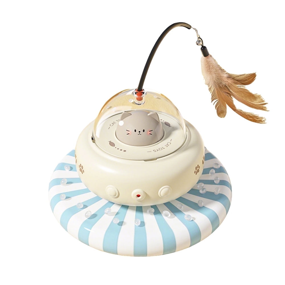 Automatic Interactive Kitten Toy - Durable Chew-Resistant Cat Toys for Indoor Cats with Feather & Safe Play