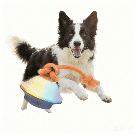 Automatic Interactive Smart Pet Toy with LED Lights for Cats and Dogs Indoor Exercise and Play