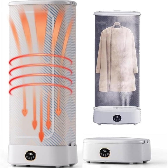 Automatic Ironing Machine, 1000W Automatic Wireless Vertical Steam Iron, Portable Clothes Drying Rack with Remote, Foldable Hanging Garment Steamer, for Clothes & Fabric
