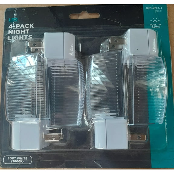 Automatic LED 8 Pack Dusk-to-Dawn Operation Night Lights Soft White 3000k