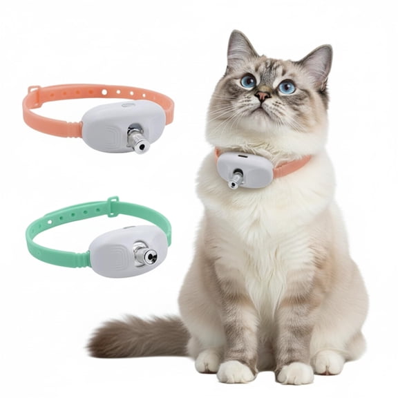 Automatic Laser Cat Collar Toy, USB Rechargeable Hands-Free Interactive Cat Toy, Adjustable Lightweight Pet Laser Teaser for Indoor Cats & Kittens (2, Green, Pink)