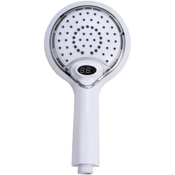 Automatic Led Shower Head 3 Colors Led Change Temperature Display Gradual Changing Water Glow Bathroom Pressurized,Chrome,Black,M