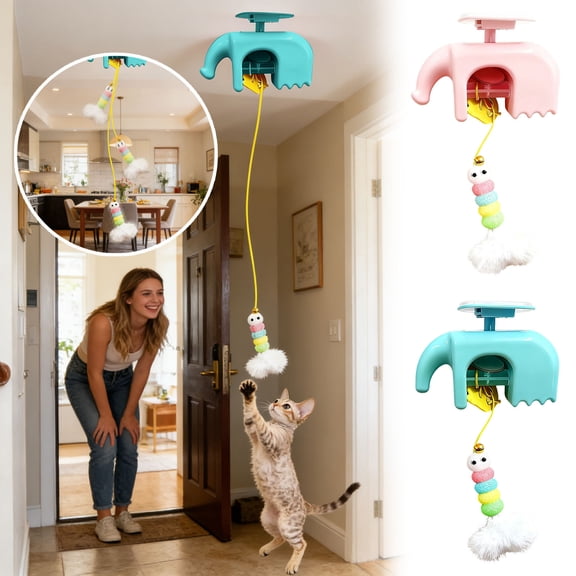 Automatic Lifting Cat Toy – Interactive Swing Toy with 3 Speed Modes, 360° Unpredictable Motion, Quiet Operation for Indoor Exercise & Boredom Relief