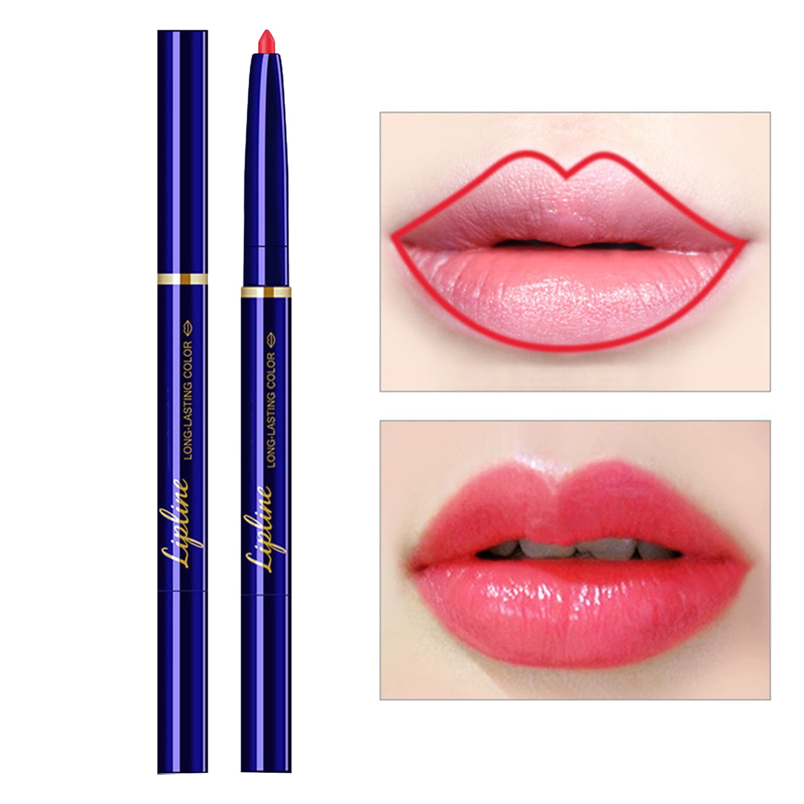 Automatic Lip Liner Double Ended Lipstick With Lip Brush Is Not Easy To
