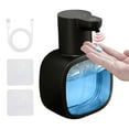 thumbnail image 1 of Automatic Liquid Soap Dispenser, 17oz/500ml Touchless Rechargeable with 4-Level Adjustable & IPX5 Waterproof - Level Display for Wall/Tabletop Use in Bathroom, Kitchen, Black, 1 of 9