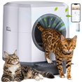 thumbnail image 1 of Automatic Litter Box Self Cleaning 90l Large Capacity With App Control Odor Garbage Bag And Safety Sensor  For Multiple Cats Cat(milk White), 1 of 8