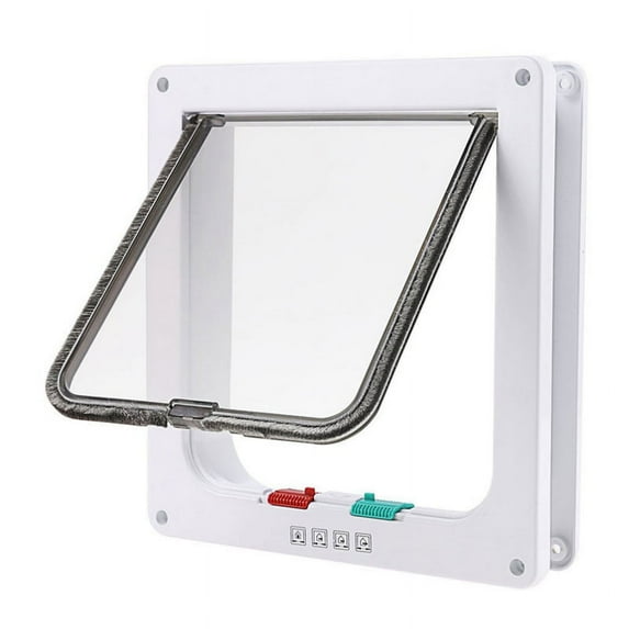 Automatic Lockable Dog Cat Kitten Door Security Flap Door Abs Plastic S/m/l Animal Small Pet Cat Dog Gate Door Pet Supplies