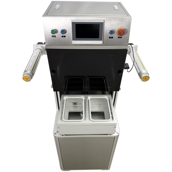 Automatic Lunch Box Packing Sealing Machine Vacuum Vertical Fast Food Tray Sealer 220V
