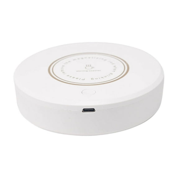 Automatic Magnetic Coffee Stirrer | Rechargeable Multi-Purpose Stirring Base | White Plastic Lazy Stirrer Chassis | 1Pcs
