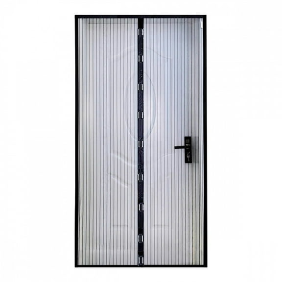 Automatic Magnetic Mesh Door Screen White Black Polyester Insect Mosquito Protection Easy Self-Sealing for Bedrooms Balconies