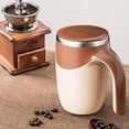 thumbnail image 1 of Automatic Magnetic Stirring Coffee Cup - Stainless Steel Rechargeable Lazy Mug for Office, Tea, Hot Chocolate, Easy Clean Coffee, 1 of 5