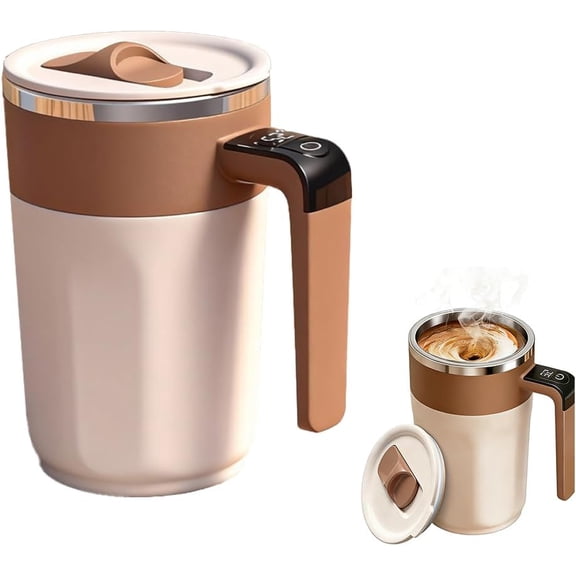 Automatic Magnetic Stirring Coffee Mug, 2026 Upgrade Magnetic Mixing Coffee Cup with Lid for Home and Office, Automatic-Stirring Mug Suitable for Coffee, Milk Tea