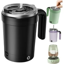 Automatic Magnetic Stirring Coffee Mug, Upgraded Detachable Base Self-Stirring Mug, Auto Stirring Mugs with Lid Handle, Smart Mixing Cup for Coffee, Chocolate, Milk, Tea