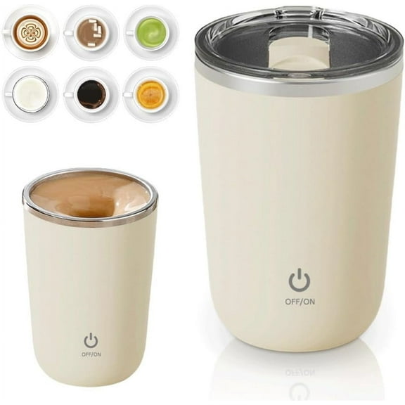 Automatic Magnetic Stirring Coffee Mug with Extra Stir Bar - 2026 Self Mixing Cup for Hot Chocolate & Tea - Travel Gift Box