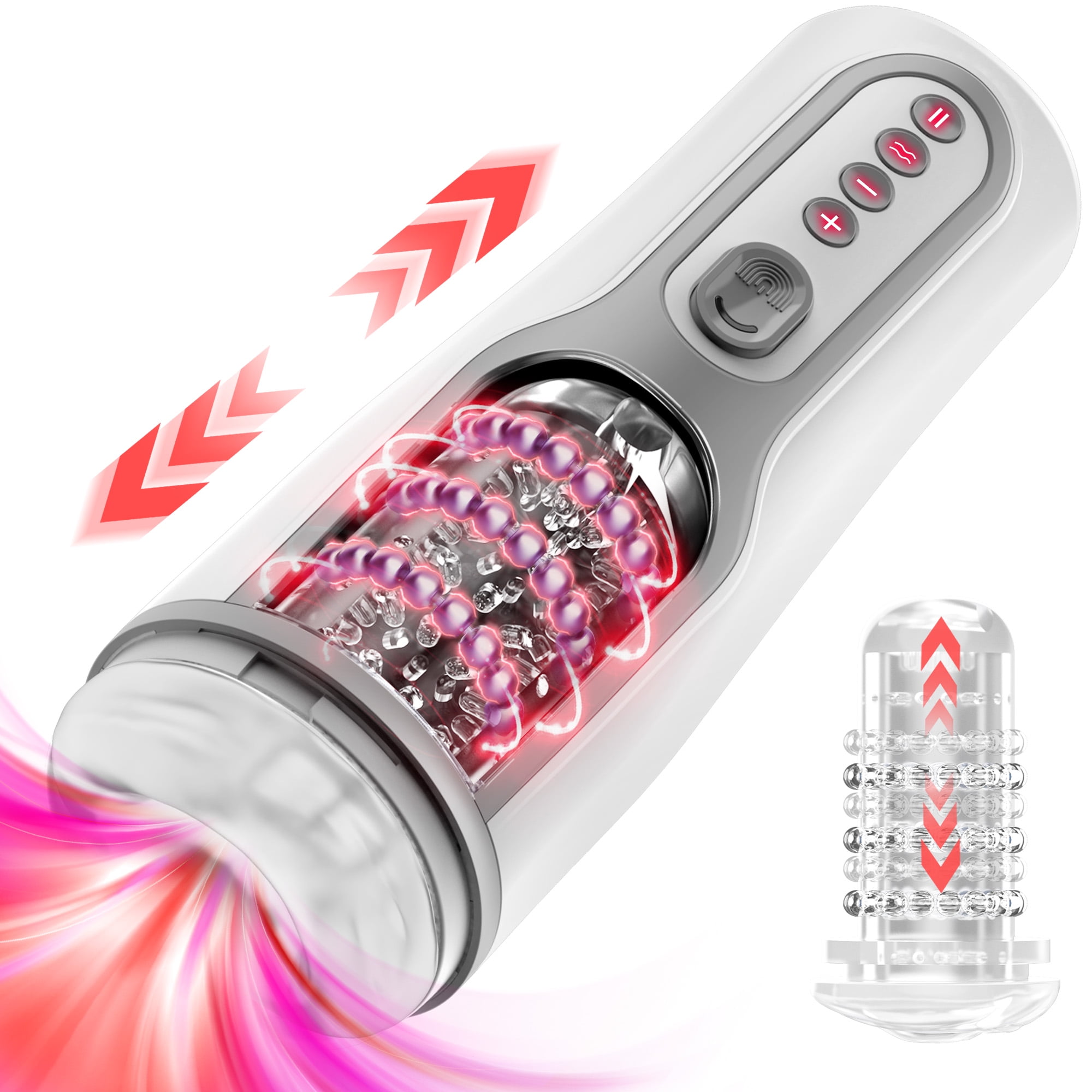 Automatic Male Masturbator, Amovibe Male Masturbators Sex Toys for Men with 10 Thrusting