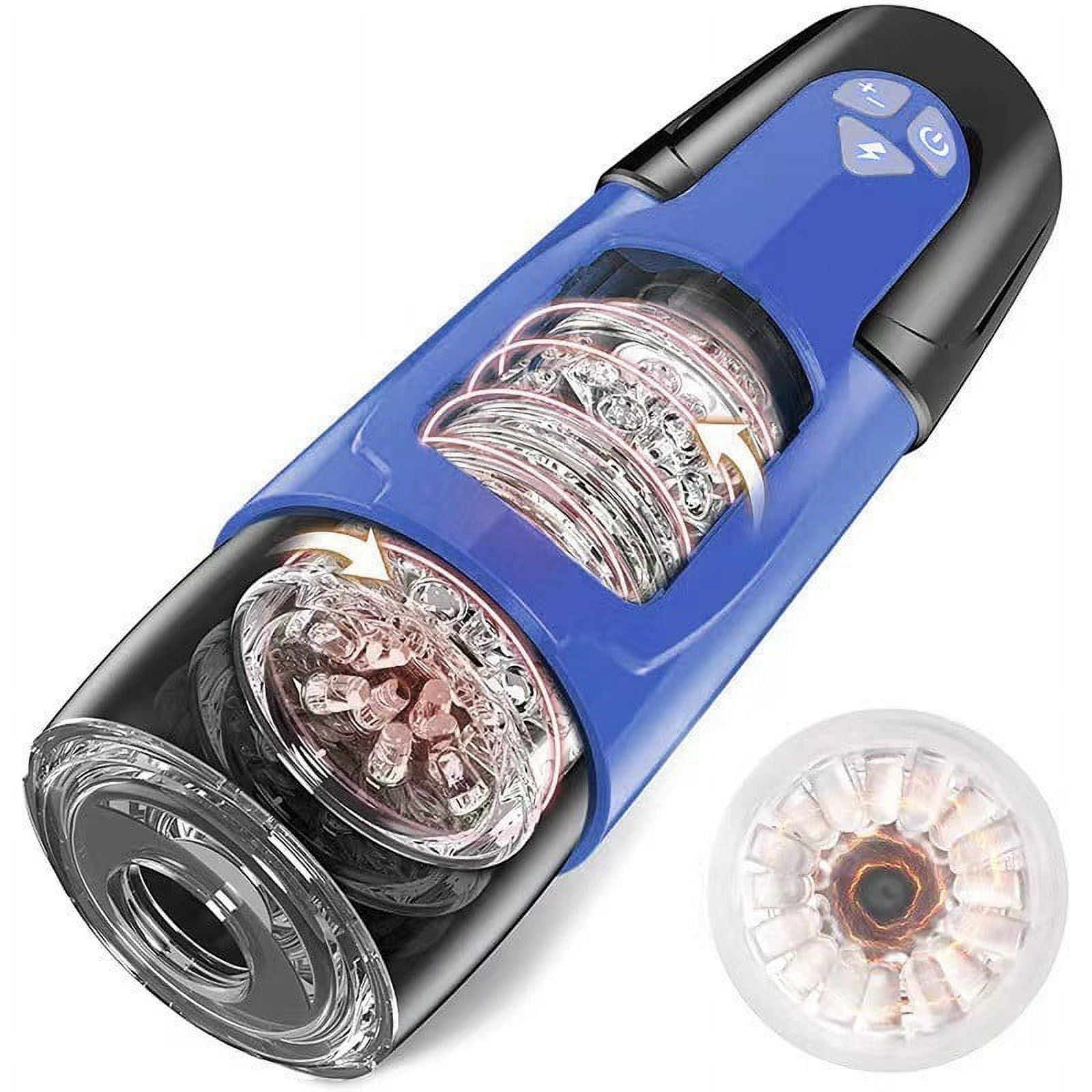 Automatic Male Masturbator Cup, One Click Burst 3 Thrusting 7 Rotating Modes Earphone Women's