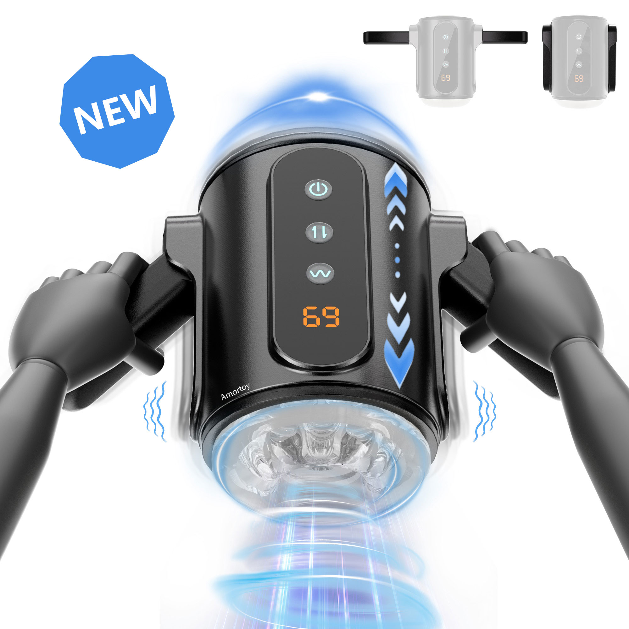 Automatic Male Masturbator Sex Toy With 9 Thrusting Vibration 