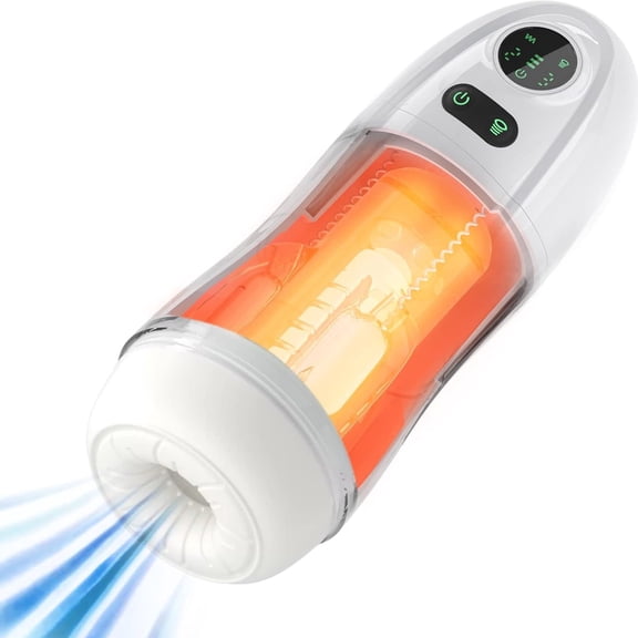 Automatic Male Masturbator Sex Toys Mens Masturbator Cup with 5 Sucking & 12 Vibration Modes for Penis Stimulation Electric Pocket Stroker Adult Toys Heating Masturbator for Men