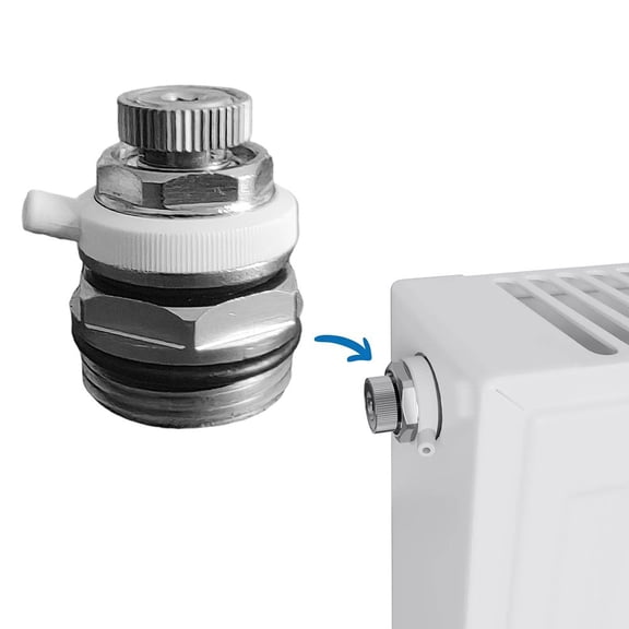 Automatic And Manual Radiator Exhaust Valve For Heating Systems, Brass And Stainless Steel, 3/4 Inch And 1 Inch Sizes,For Water Heating And Central Heating Applications(3/4 inch)