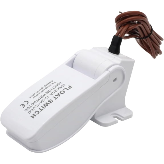 Automatic Marine Bilge Pump Float Switch, DC 12V/24V/32V | Automatic water level control switch for boats, ponds, and pools. Compatible with DC 12V/24V/32V bilge and water pumps.