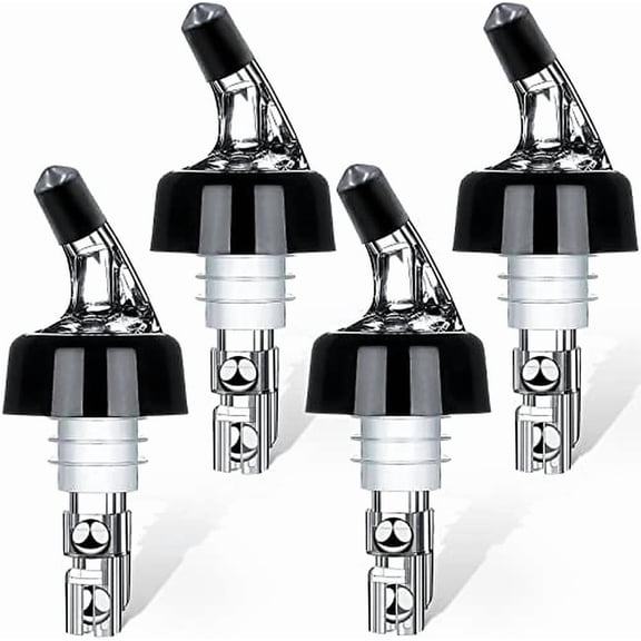 Automatic Measured Bottle Pourer - Quick Shot Spirit Measure Drinks Wine Cocktail Dispenser Home Bar Tools 1oz/30ml (4 pack)