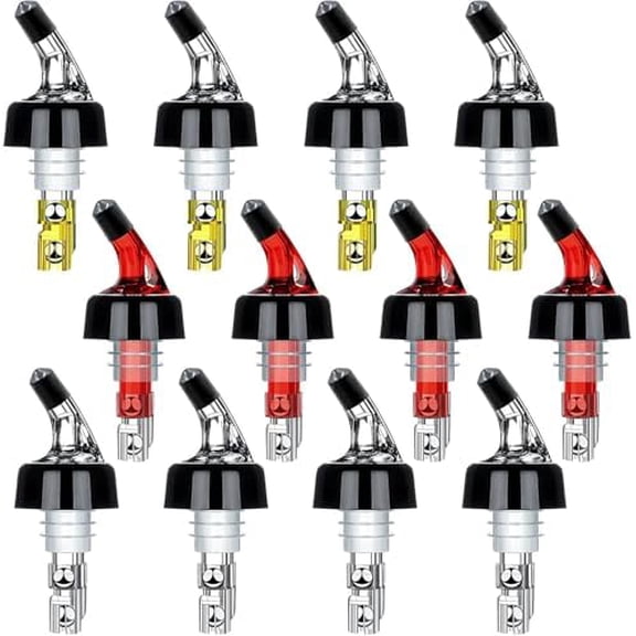 Automatic Measured Bottle Pourer - Quick Shot Spirit Measure Pourer Drinks Wine Cocktail Dispenser Home Bar Tools - 1oz/30ml (12 pack)