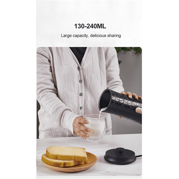 Automatic Milk Frother Frothing Foamer Chocolates Mixer Cold/Hot Latte Cappuccino Fully Warmer EU Plug-A