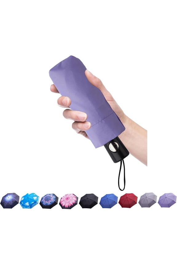 Automatic Mini Travel Windproof Umbrella Compact Auto Open/Close Small Lightweight Folding Rain Umbrellas for Women Men