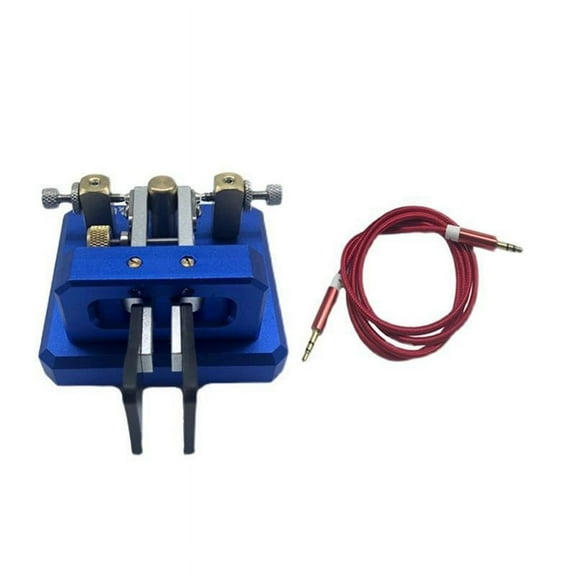 Automatic Morse Dual-Paddle Telegraph Key CW Key for Ham Radio Users for Amateur HAM RADIO CW Paddle Key Amateur Blue