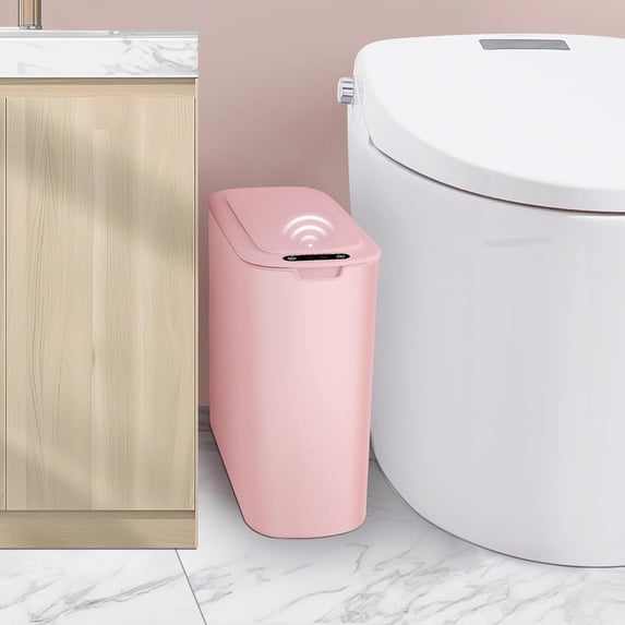 Automatic Motion Sensor Bathroom Trash Can with Lid, 2.6 Gallon ...