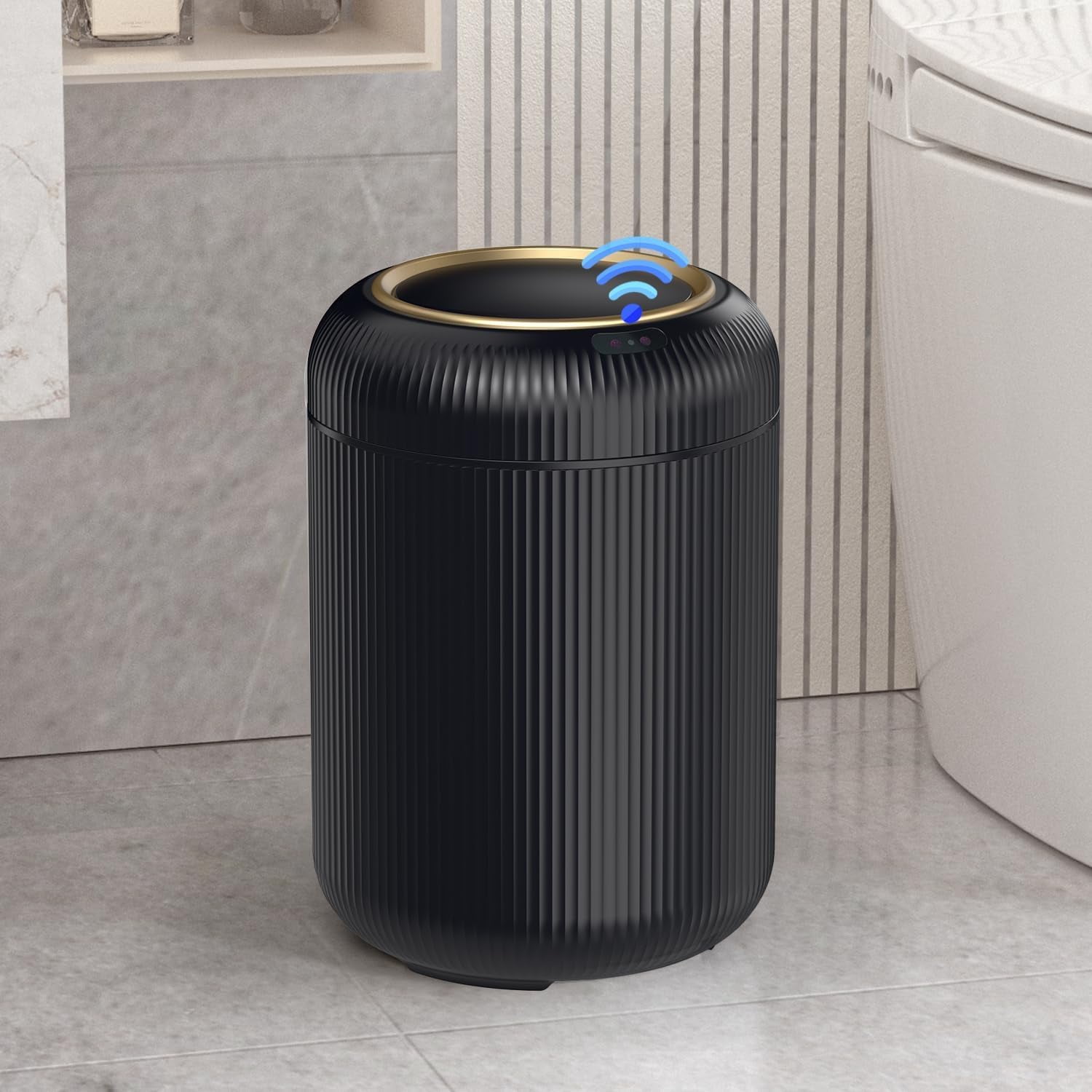 Funest Motion Sensor Trash Can - 3.5 Gallon Rechargeable, Automatic Lid, IPX5 Waterproof For Bathroom - View #13