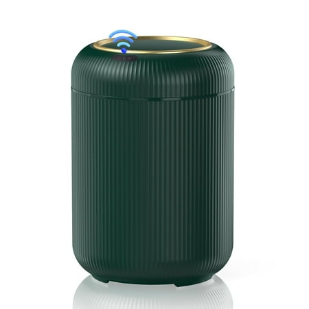 Automatic Motion Sensor Bathroom Trash Can with Lid, 3 Gallon Touchless Trash Bin, Smart Plastic Garbage Can Small Green Wastebasket for Toilet, Office, rv, Bedroom, Living Room
