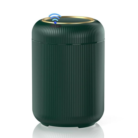 Automatic Motion Sensor Bathroom Trash Can with Lid, 3 Gallon Touchless Trash Bin, Smart Plastic Garbage Can Small Green Wastebasket for Toilet, Office, rv, Bedroom, Living Room