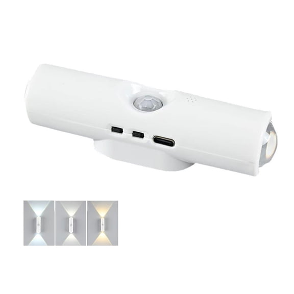 Automatic Motion Sensor Night Light with USB Rechargeable Magnetic Attachment Bright LED for Energy Saving Home Use