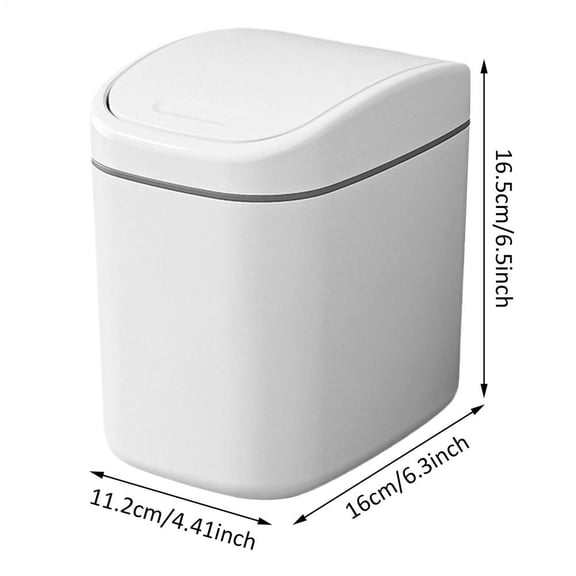 Automatic Motion Sensor Trash Can – Touchless White Wastebasket with Infrared Sensor Lid, Smart Garbage Bin for Kitchen, Bathroom, and Office