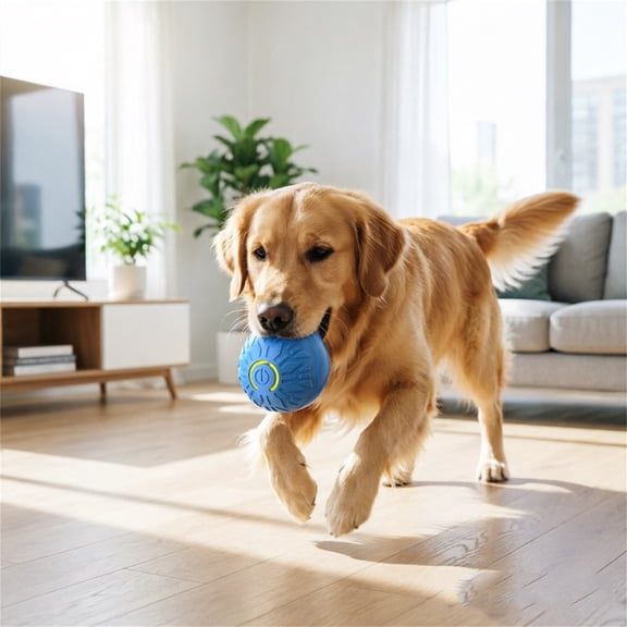 Automatic Moving Dog Toy Ball, USB Rechargeable Interactive Smart Rolling Design, Silicone Boredom Relief Pet Toy, Ball for Small Medium Dogs Boredom Relief Play