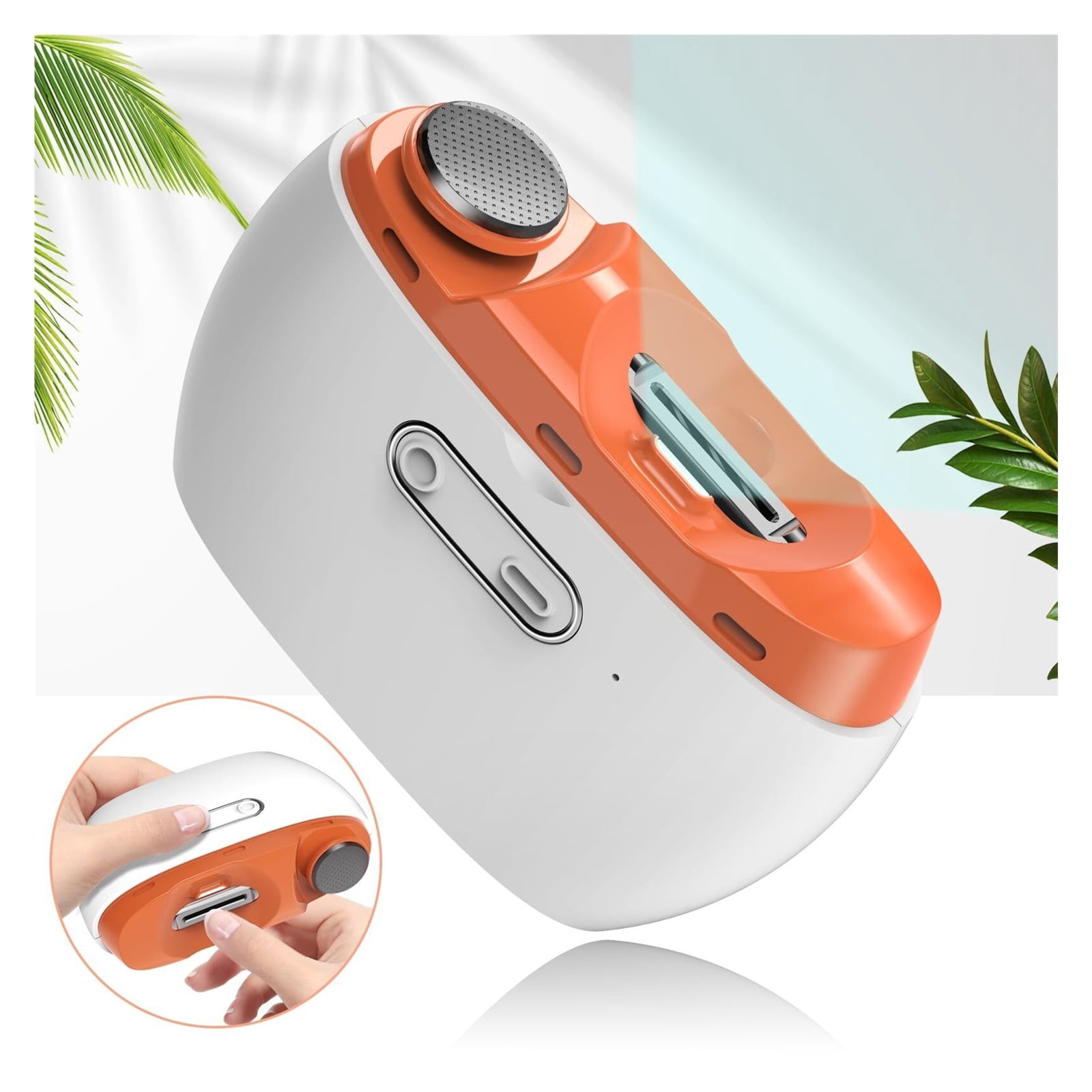Automatic Nail Clipper, 2 in-1 Electric Nail Clipper and Nail Polisher, Electric Baby Nail Clippers with Light,USB Rechargeable Suitable for Travel, Daily Use