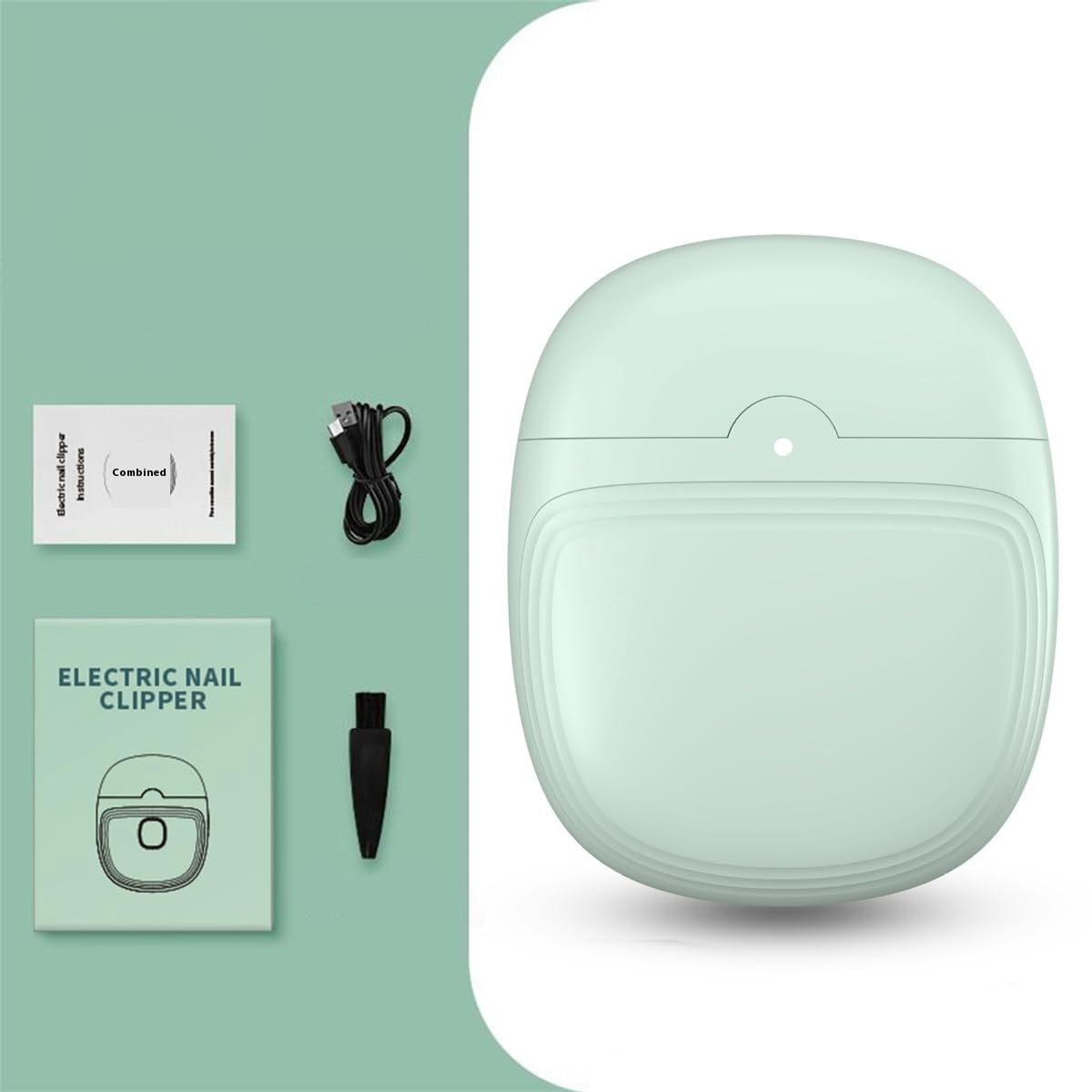 Automatic Nail Clipper Electric Nail Clippers with Light Rechargeable Fingernail Trimmer with Nail Scraps Storage Electric Nail Cutter Scissors for Infant, Children, Adults and Elderly