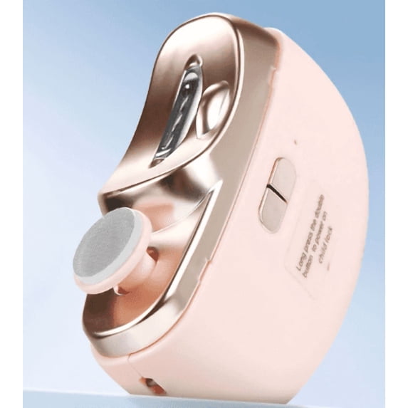 Automatic Nail Clipper with Polishing Function, Electric Nail Care Set with Two Gears, 360-Degree Rotation, Child Lock, Portable and Rechargeable, Ideal for Manicure and Pedicure at Home