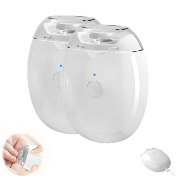 Automatic Nail Grinder & Polisher – Electric Nail Trimmer with LED Light, 3-Speed Safe & Gentle Fingernail Clipper for Adults & Seniors (2Pcs)