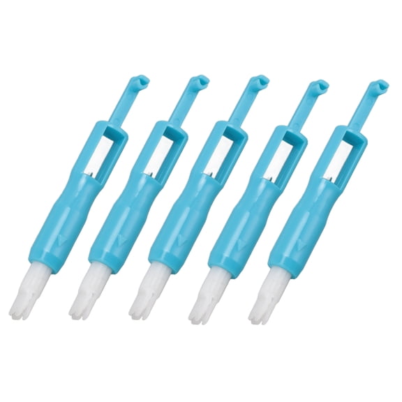 Automatic Needle Threader 5-Piece Multipurpose High Efficiency Plastic Sewing Threading Tool (2.8 x 0.4 inches / 7.1 x 1.0 cm)