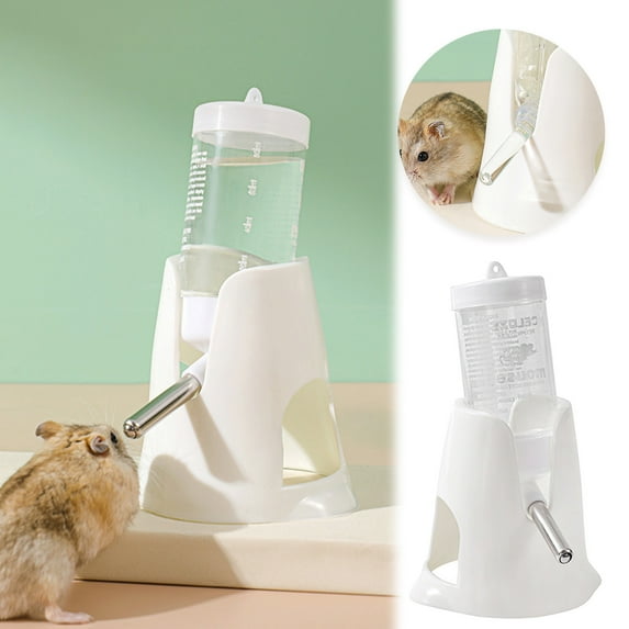 Automatic No Leak Small Animal Water Dispenser Bottle With Rolling Stand For Hamsters Rabbits Gerbils
