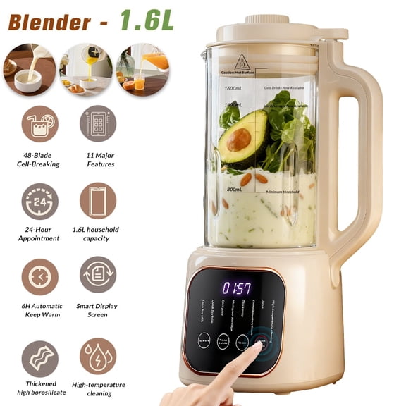 DFITO Automatic Nut Milk Maker, 54oz Soy & Oat Milk Machine with Delay Start, Plant-Based Beverage Maker