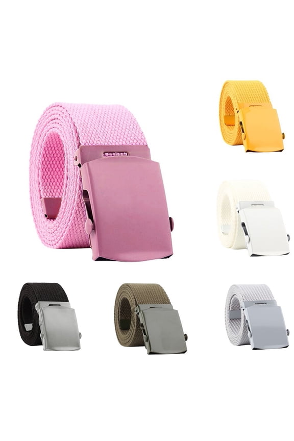 Automatic Nylon Belt for Men and Women Canvas Style with Quick Release Buckle