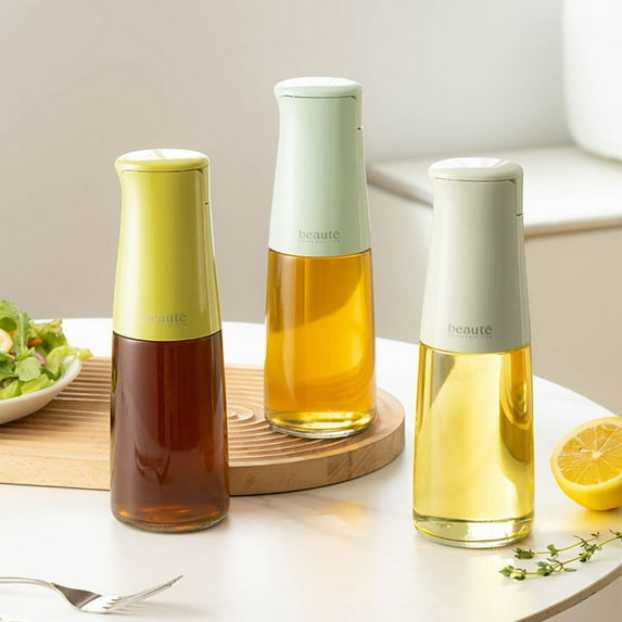 Automatic Oil Pot, Glass Oil Bottle, Food Grade Condiment Dispenser, Hanging Design, Leak-proof Spout, Kitchen Essentials, for Cooking & Serving, Effortless Dispensing, Kitchen Accessories, FAJHHA